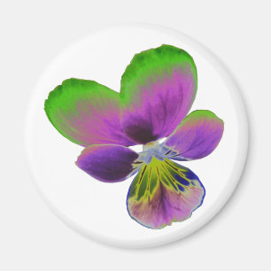 Purple and Green Pansy Magnet