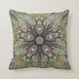 Purple and Green Pattern Pillow