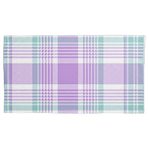 “Purple and Green Plaid” Pillow Case Set