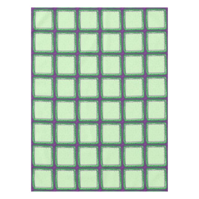 Purple and Green Plaid Table Cloth (Front)