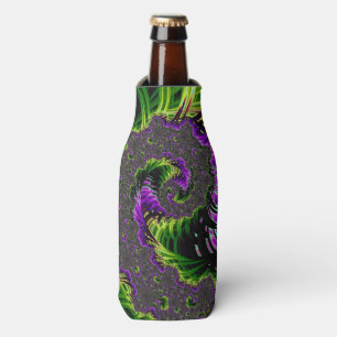 Purple and Green Spiral Bottle Cooler
