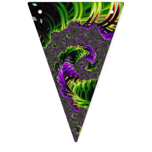 Purple and Green Spiral Bunting Flags