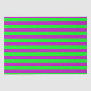 Purple and Green Stripes Design Tissue Paper