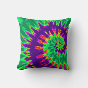 Purple and Green Tie Pillow