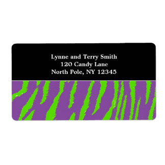 Purple and Green Tiger Fur Pattern