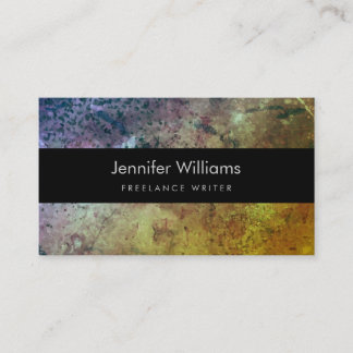 Purple And Green Watercolor Business Card
