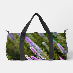 Purple and Green Wildflowers Duffle Bag