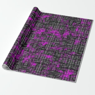 Purple and Grey abstract  Wrapping Paper