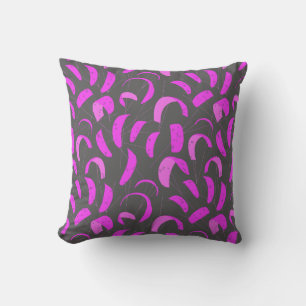 Purple and Grey Cool Kiteboarding Throw Pillow