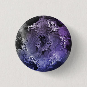 Purple and Grey Marble Agate 1 Inch Round Button