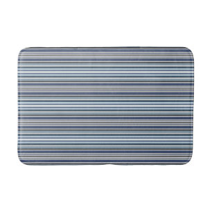 Purple and Grey Stripes Bath Mat