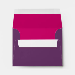 Purple and Hot Pink A2 Return Address Envelope