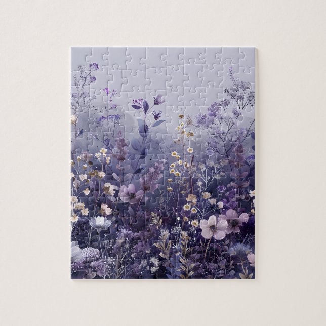 Purple and Lavendar Wildflower Puzzle (Vertical)