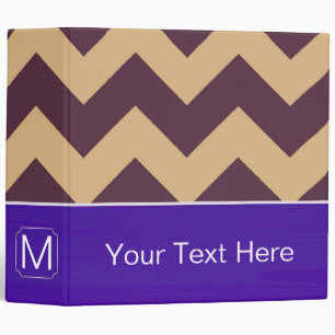 Purple and Lavender Chevron Zigzag Custom Monogram Binder