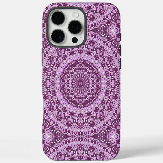 Purple and Lavender Geometric Mandala Pattern Case-Mate iPhone Case (Back)