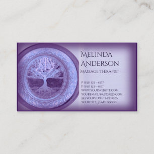 Purple and Lavender Tree of Life Business Card
