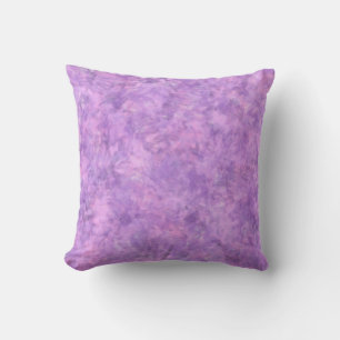 Purple and Lavender Watercolor Marble Throw Pillow