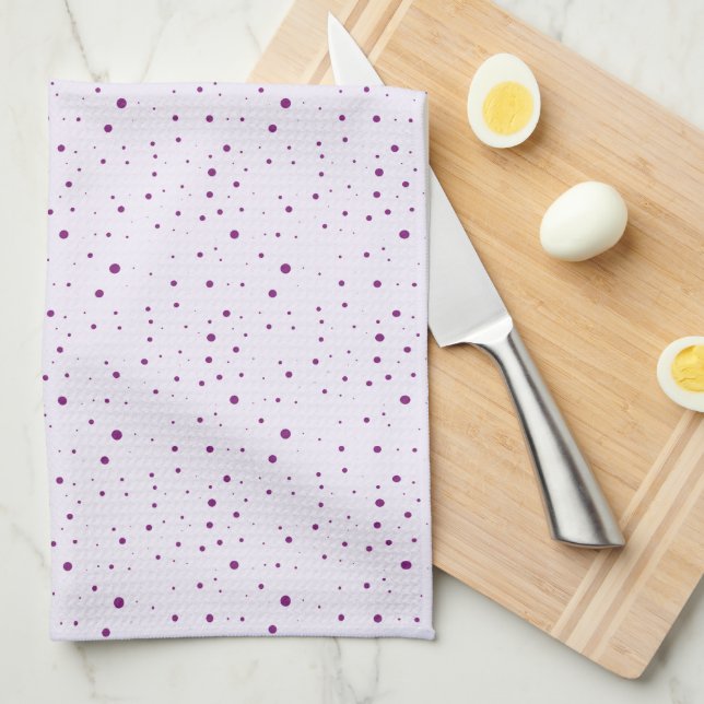 Purple and Lilac Speckled Kitchen Towel (Quarter Fold)