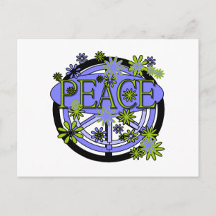 Purple and Lime Peace Postcard