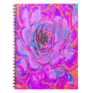 Purple and Magenta Succulent Sedum Rosette Notebook