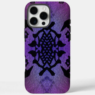 Purple and Magenta Symmetrical Pattern iPhone 16 Pro Max Case