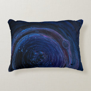 Purple and maroon abstract painting accent pillow