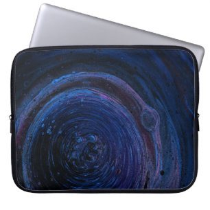 Purple and maroon abstract painting laptop sleeve