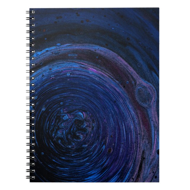 Purple and maroon abstract painting notebook (Front)