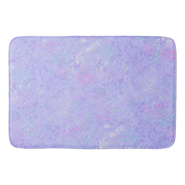 Purple and Multicolor Flakes Bath Mat (Front)