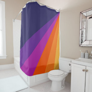 Purple and orange diagonal retro stripes