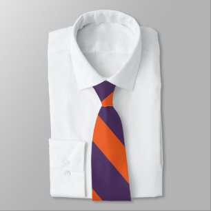 Purple and Orange II University Stripe Tie
