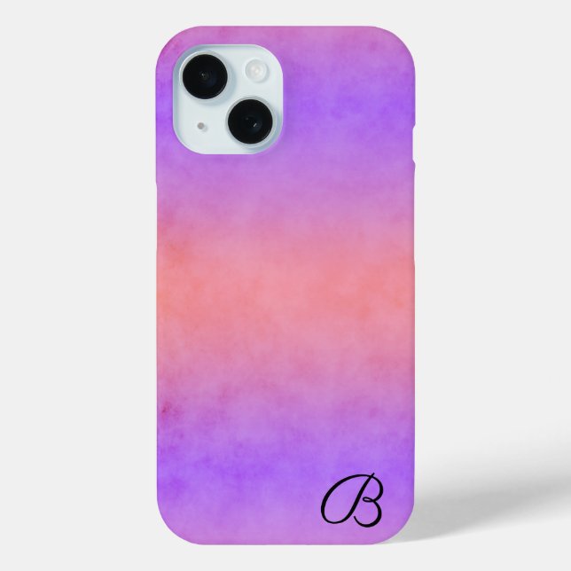 Purple and Orange Personalized Phone Case (Back)