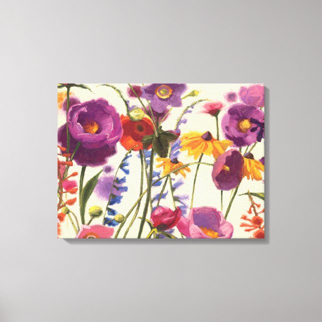 Purple and Orange Poppy Melody Canvas Print (Front)