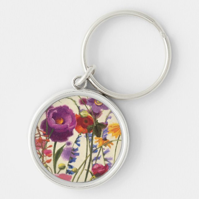 Purple and Orange Poppy Melody Keychain (Front)