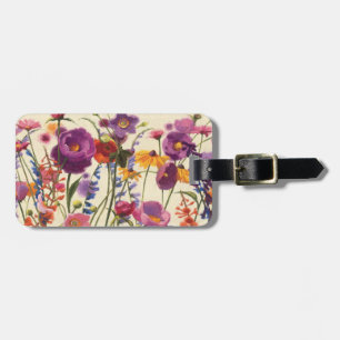 Purple and Orange Poppy Melody Luggage Tag