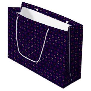 Purple and Orange School Spirit Sports Team Large Gift Bag