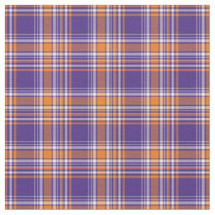 Purple and Orange Sporty Plaid Fabric