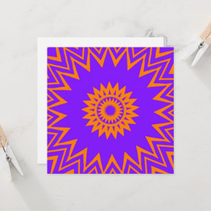 Purple and Orange Sun Rays notecard