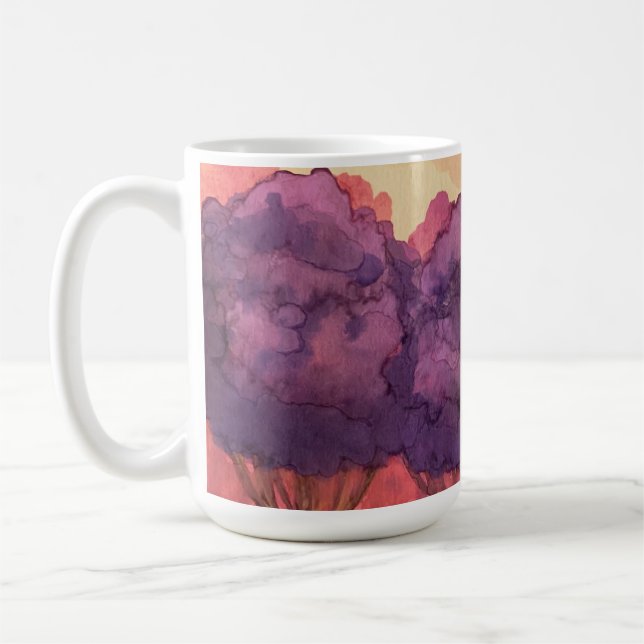 Purple and Orange Trees Mug (Left)