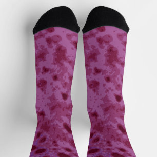 Purple and pink abstract distressed pattern socks