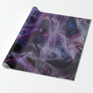 Purple and pink abstract painting wrapping paper