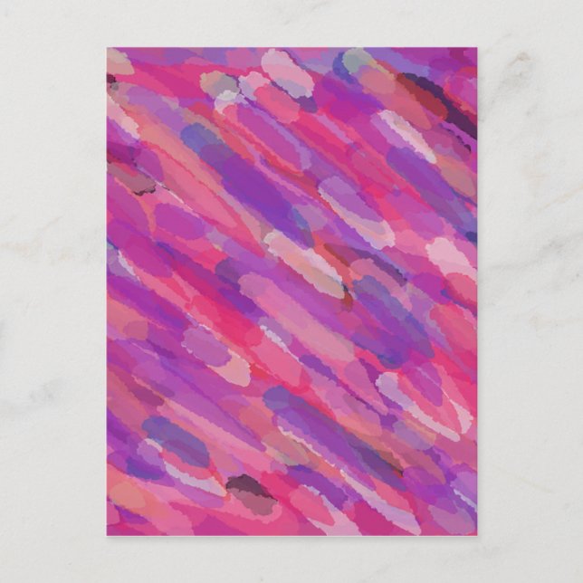 Purple and Pink Abstract Pattern Postcard (Front)