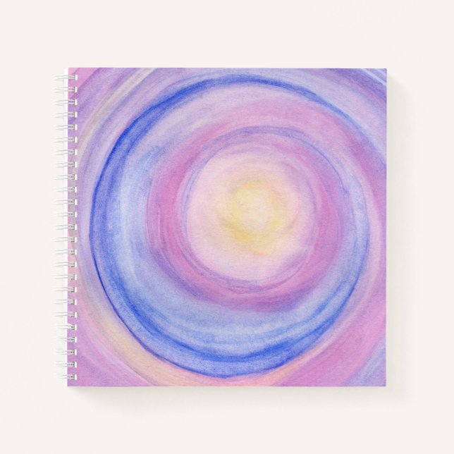 Purple and Pink Abstract Sketchbook Notebook (Front)