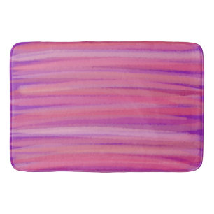 Purple and Pink Brushstrokes Bath Mat