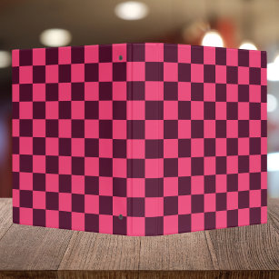 Purple and Pink Chequerboard Binder