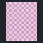 Purple And Pink Chequerboard Poster<br><div class="desc">Chequered Pattern – purple and pink chequerboard.</div>