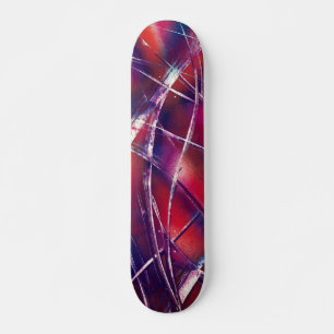 Purple and Pink Colourful Ribbon Skateboard
