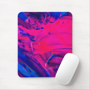 Purple and Pink Creative Painted Brushstrokes Mouse Pad
