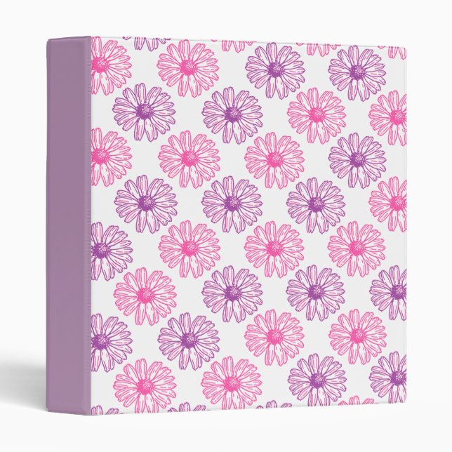 Purple and Pink Daisies Binder (Front/Spine)