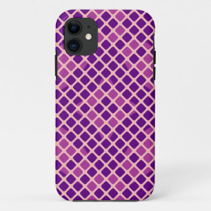 Purple and Pink Diamond Argyle iPhone 11 Case